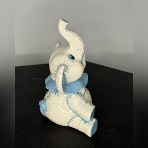 Vintage Blue and White Elephant